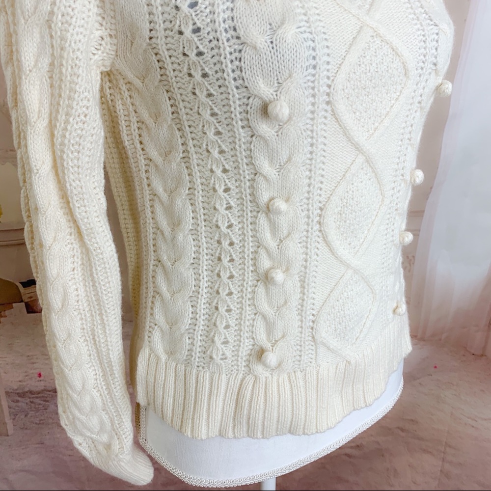 J Crew Azra Cable Knit Pull Over Sweater - Picture 8 of 11